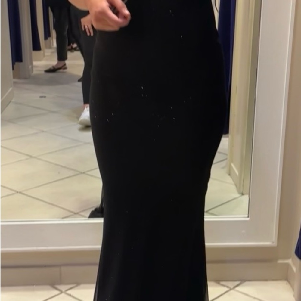 Windsor Elegant Black Glitter Maxi Dress